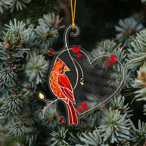 Your Wings Were Ready But My Heart Was Not - Personalized Christmas Memorial Transparent Ornament