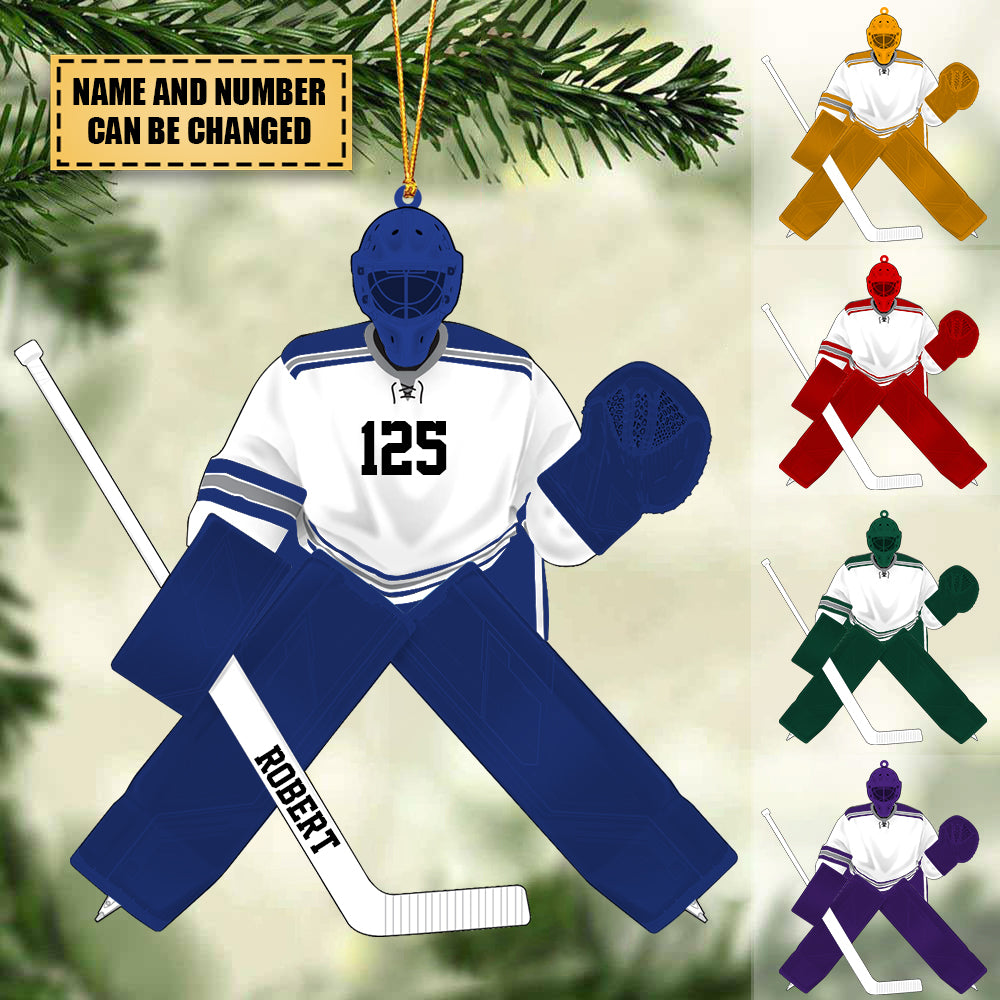 Hockey Goalie , Personalized Ornament, Christmas Tree Decor