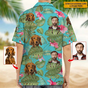 Upload Photo Dog Men's Hawaiian Shirt