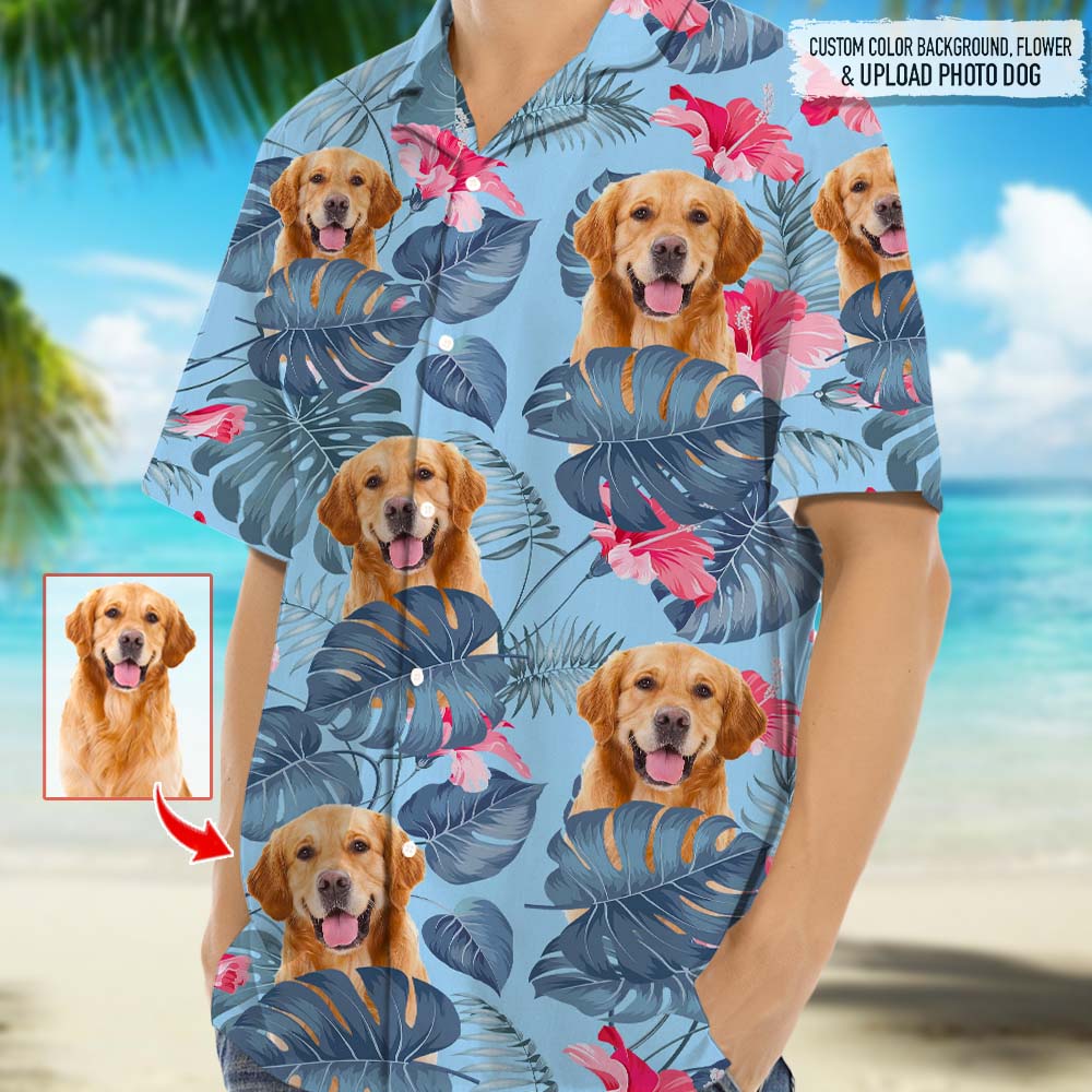 Upload Photo Dog Men's Hawaiian Shirt