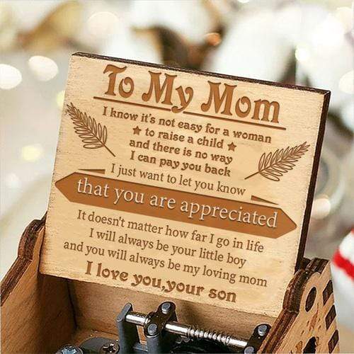 Son To Mom - You Will Always Be My Loving Mom- Engraved Music Box