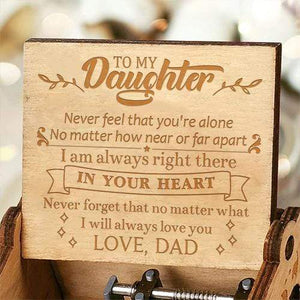 Dad To Daughter - I Will Always Love You - Engraved Music Box