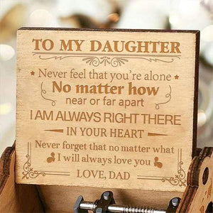 Dad To Daughter - I Will Always Love You- Engraved Music Box